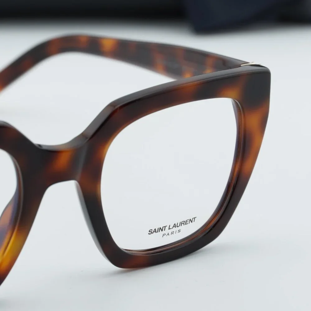 Saint Laurent SL M143 OPT 003 Square Eyeglasses – Havana 51mm